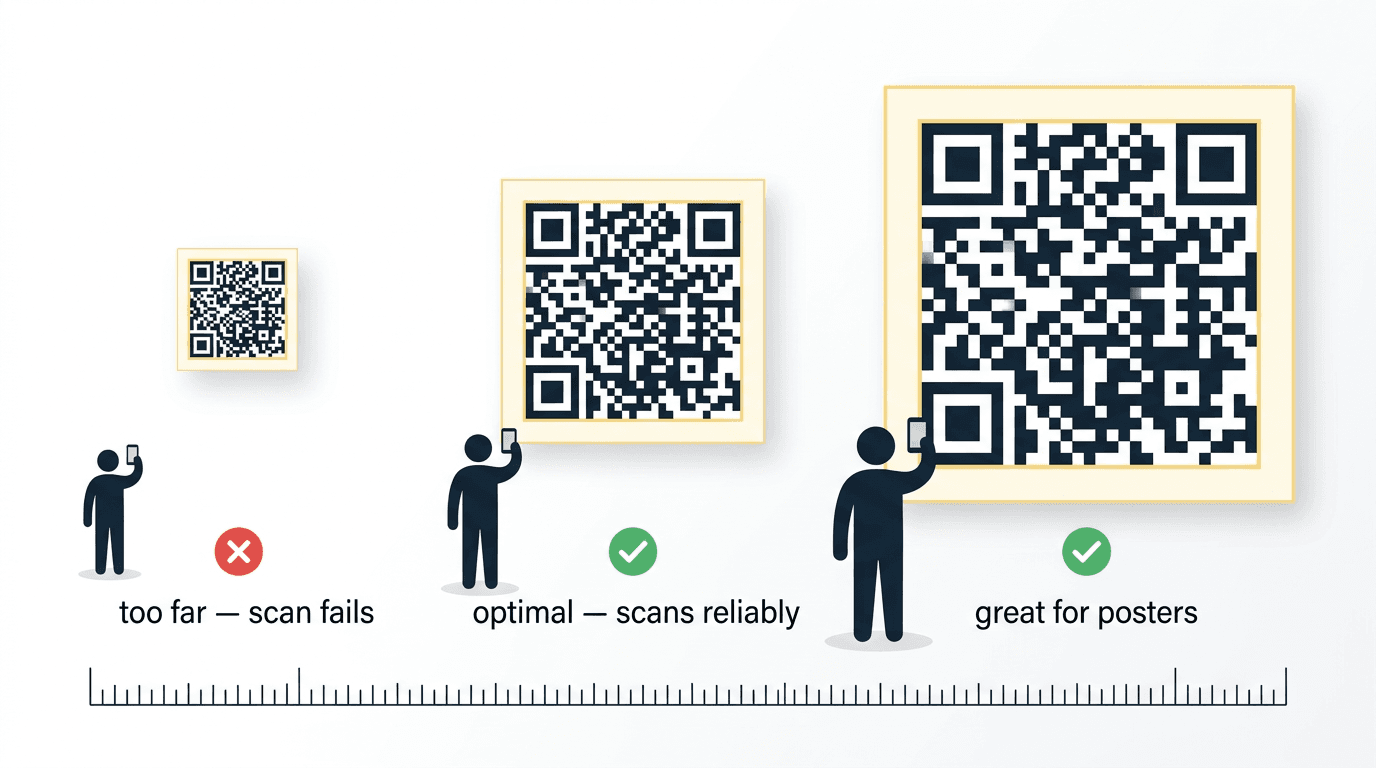 QR code sizing: what actually works
